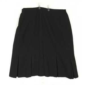 Jones Studio Womens Skirt Pleated Midi Black Tulip Below Knee Plus 18W